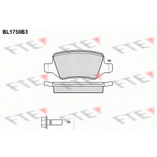 BL1750B3 FTE Комплект тормозных колодок, дисковый тормоз