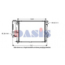 051080T AKS DASIS Радиатор, охлаждение двигателя