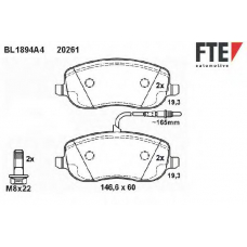 BL1894A4 FTE Комплект тормозных колодок, дисковый тормоз