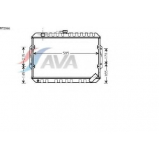 MT2066 AVA Радиатор, охлаждение двигателя