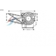 OL7515 AVA Вентилятор, охлаждение двигателя