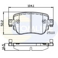 CBP02220 COMLINE Комплект тормозных колодок, дисковый тормоз