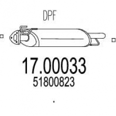 17.00033 MTS Сажевый / частичный фильтр, система выхлопа ог