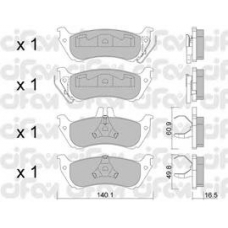 822-570-1 CIFAM Комплект тормозных колодок, дисковый тормоз