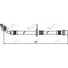 HOS4123 APEC Тормозной шланг