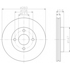 8DD 355 103-431 HELLA Тормозной диск