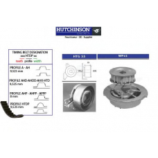 KH 60WP41 HUTCHINSON Водяной насос + комплект зубчатого ремня