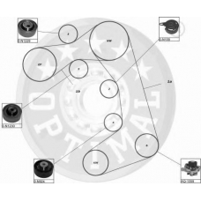 SK-1539 OPTIMAL Комплект ремня грм