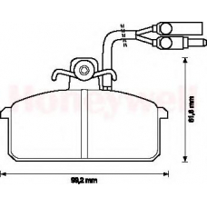 571455B BENDIX Комплект тормозных колодок, дисковый тормоз