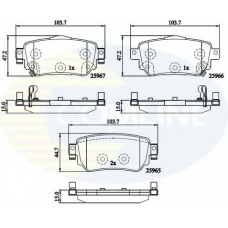 CBP32277 COMLINE Комплект тормозных колодок, дисковый тормоз
