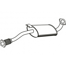 P43012 FENNO Средний глушитель выхлопных газов