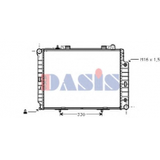 120580N AKS DASIS Радиатор, охлаждение двигателя