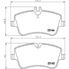 8DB 355 018-331 HELLA Комплект тормозных колодок, дисковый тормоз