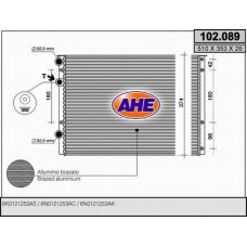 102.089 AHE Радиатор, охлаждение двигателя