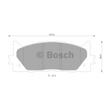0 986 AB9 367 BOSCH Комплект тормозных колодок, дисковый тормоз