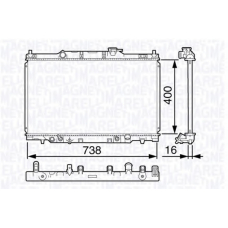 350213133400 MAGNETI MARELLI Радиатор, охлаждение двигателя