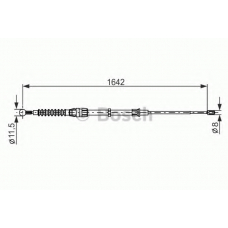 1 987 482 267 BOSCH Трос, стояночная тормозная система