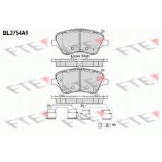 BL2754A1 FTE Комплект тормозных колодок, дисковый тормоз