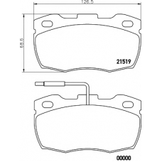 MDB1555 MINTEX Комплект тормозных колодок, дисковый тормоз