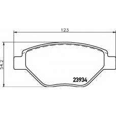 8DB 355 010-551 HELLA Комплект тормозных колодок, дисковый тормоз