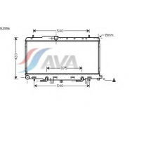 SU2056 AVA Радиатор, охлаждение двигателя