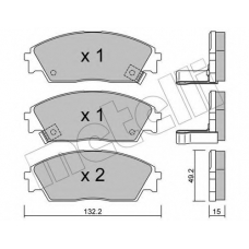 22-0236-1 METELLI Комплект тормозных колодок, дисковый тормоз
