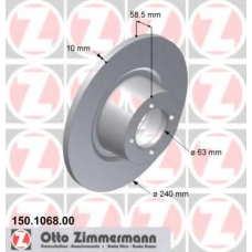 150.1068.00 ZIMMERMANN Тормозной диск