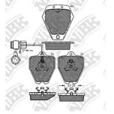 PN0105W NiBK Комплект тормозных колодок, дисковый тормоз