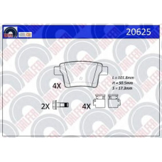 20625 GALFER Комплект тормозных колодок, дисковый тормоз