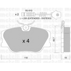 22-0061-0K METELLI Комплект тормозных колодок, дисковый тормоз