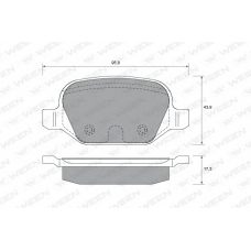 151-1684 WEEN Комплект тормозных колодок, дисковый тормоз