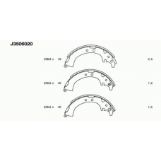 J3506020 NIPPARTS Комплект тормозных колодок