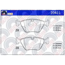 20411 GALFER Комплект тормозных колодок, дисковый тормоз