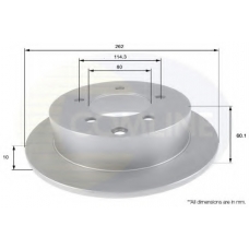ADC0382 COMLINE Тормозной диск