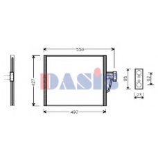 052250N AKS DASIS Конденсатор, кондиционер