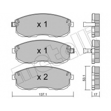 22-0404-0 METELLI Комплект тормозных колодок, дисковый тормоз