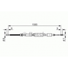 1 987 477 079 BOSCH Трос, стояночная тормозная система