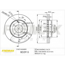 BD-2915 FREMAX Тормозной диск