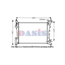 060024N AKS DASIS Радиатор, охлаждение двигателя