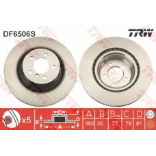 DF6506S TRW Тормозной диск