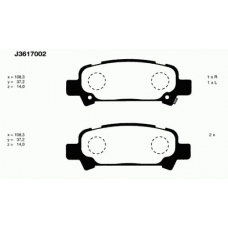 J3617002 NIPPARTS Комплект тормозных колодок, дисковый тормоз