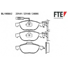 BL1908A2 FTE Комплект тормозных колодок, дисковый тормоз