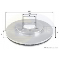 ADC1709V COMLINE Тормозной диск