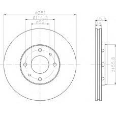 8DD 355 107-031 HELLA PAGID Тормозной диск