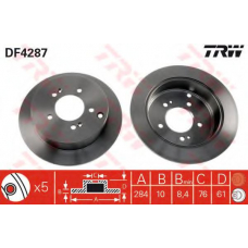 DF4287 TRW Тормозной диск