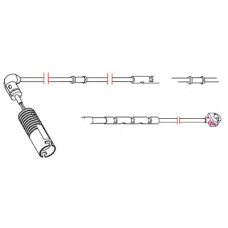 8204 CARRAB BRAKE PARTS Сигнализатор, износ тормозных колодок