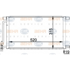 8FC 351 038-214 HELLA Конденсатор, кондиционер