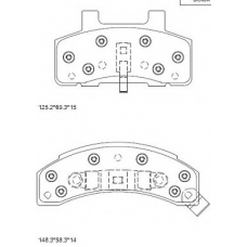 KD6733 ASIMCO Комплект тормозных колодок, дисковый тормоз