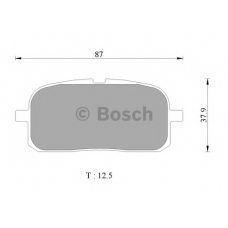 0 986 AB2 481 BOSCH Комплект тормозных колодок, дисковый тормоз