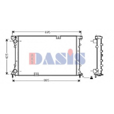 180015N AKS DASIS Радиатор, охлаждение двигателя